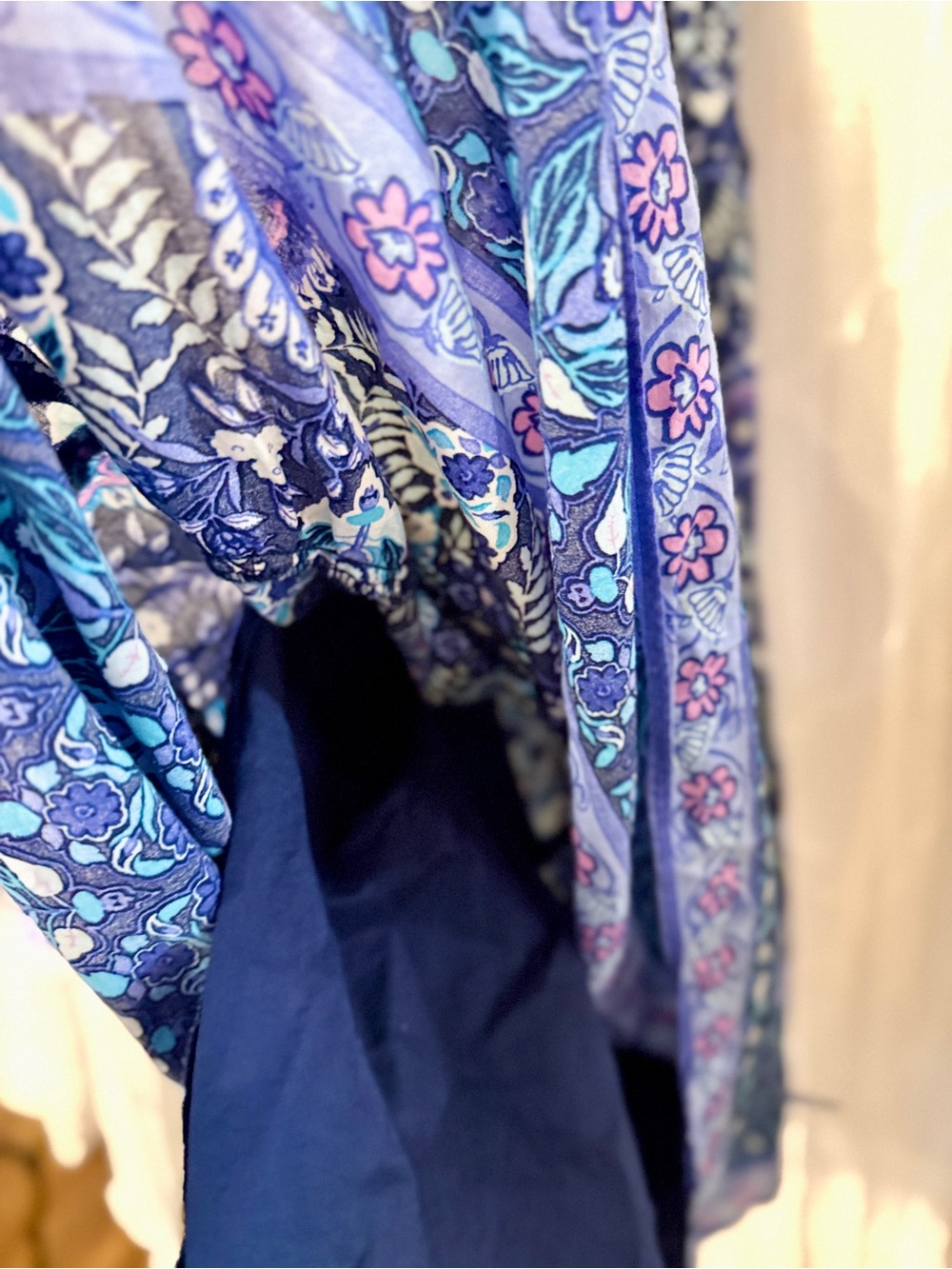 Talbots Blue Paisley Halter Maxi Dress Size 6 Sleeveless Lined Boho - Picture 12 of 16